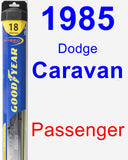 Passenger Wiper Blade for 1985 Dodge Caravan - Hybrid