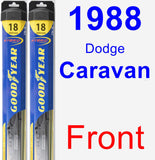 Front Wiper Blade Pack for 1988 Dodge Caravan - Hybrid