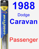 Passenger Wiper Blade for 1988 Dodge Caravan - Hybrid