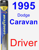 Driver Wiper Blade for 1995 Dodge Caravan - Hybrid