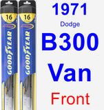 Front Wiper Blade Pack for 1971 Dodge B300 Van - Hybrid