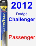 Passenger Wiper Blade for 2012 Dodge Challenger - Hybrid