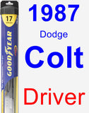 Driver Wiper Blade for 1987 Dodge Colt - Hybrid