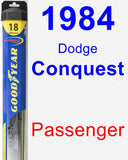 Passenger Wiper Blade for 1984 Dodge Conquest - Hybrid