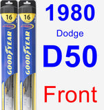 Front Wiper Blade Pack for 1980 Dodge D50 - Hybrid