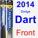 Front Wiper Blade Pack for 2014 Dodge Dart - Hybrid