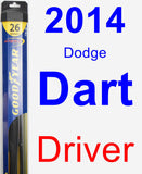 Driver Wiper Blade for 2014 Dodge Dart - Hybrid