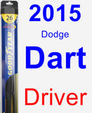 Driver Wiper Blade for 2015 Dodge Dart - Hybrid