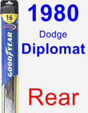 Rear Wiper Blade for 1980 Dodge Diplomat - Hybrid