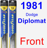 Front Wiper Blade Pack for 1981 Dodge Diplomat - Hybrid