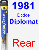 Rear Wiper Blade for 1981 Dodge Diplomat - Hybrid