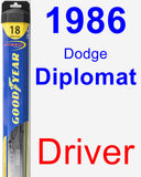 Driver Wiper Blade for 1986 Dodge Diplomat - Hybrid