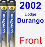 Front Wiper Blade Pack for 2002 Dodge Durango - Hybrid