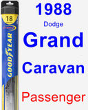 Passenger Wiper Blade for 1988 Dodge Grand Caravan - Hybrid