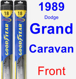 Front Wiper Blade Pack for 1989 Dodge Grand Caravan - Hybrid