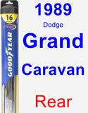 Rear Wiper Blade for 1989 Dodge Grand Caravan - Hybrid