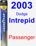 Passenger Wiper Blade for 2003 Dodge Intrepid - Hybrid