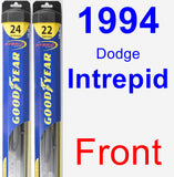 Front Wiper Blade Pack for 1994 Dodge Intrepid - Hybrid