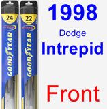 Front Wiper Blade Pack for 1998 Dodge Intrepid - Hybrid