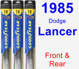 Front & Rear Wiper Blade Pack for 1985 Dodge Lancer - Hybrid