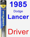 Driver Wiper Blade for 1985 Dodge Lancer - Hybrid