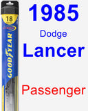 Passenger Wiper Blade for 1985 Dodge Lancer - Hybrid