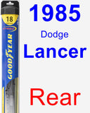 Rear Wiper Blade for 1985 Dodge Lancer - Hybrid