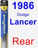 Rear Wiper Blade for 1986 Dodge Lancer - Hybrid