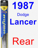 Rear Wiper Blade for 1987 Dodge Lancer - Hybrid