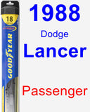 Passenger Wiper Blade for 1988 Dodge Lancer - Hybrid