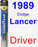 Driver Wiper Blade for 1989 Dodge Lancer - Hybrid