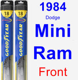 Front Wiper Blade Pack for 1984 Dodge Mini Ram - Hybrid