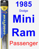 Passenger Wiper Blade for 1985 Dodge Mini Ram - Hybrid