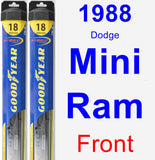 Front Wiper Blade Pack for 1988 Dodge Mini Ram - Hybrid