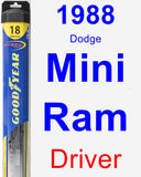 Driver Wiper Blade for 1988 Dodge Mini Ram - Hybrid