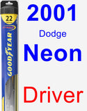 Driver Wiper Blade for 2001 Dodge Neon - Hybrid