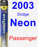 Passenger Wiper Blade for 2003 Dodge Neon - Hybrid