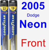 Front Wiper Blade Pack for 2005 Dodge Neon - Hybrid