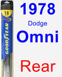 Rear Wiper Blade for 1978 Dodge Omni - Hybrid