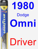 Driver Wiper Blade for 1980 Dodge Omni - Hybrid