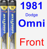 Front Wiper Blade Pack for 1981 Dodge Omni - Hybrid