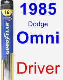 Driver Wiper Blade for 1985 Dodge Omni - Hybrid