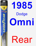 Rear Wiper Blade for 1985 Dodge Omni - Hybrid