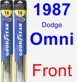 Front Wiper Blade Pack for 1987 Dodge Omni - Hybrid