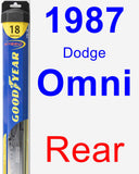 Rear Wiper Blade for 1987 Dodge Omni - Hybrid