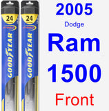 Front Wiper Blade Pack for 2005 Dodge Ram 1500 - Hybrid