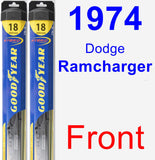 Front Wiper Blade Pack for 1974 Dodge Ramcharger - Hybrid