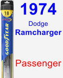 Passenger Wiper Blade for 1974 Dodge Ramcharger - Hybrid