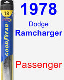 Passenger Wiper Blade for 1978 Dodge Ramcharger - Hybrid