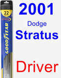 Driver Wiper Blade for 2001 Dodge Stratus - Hybrid